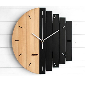 Mua Đồng hồ gỗ treo tường chất liệu gỗ máy kim trôi thiết kế decor trang trí nhà và quán cafe