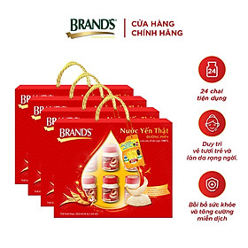 Combo 4 Hộp quà nước yến BRAND S đường phèn 42ml x 24 hũ