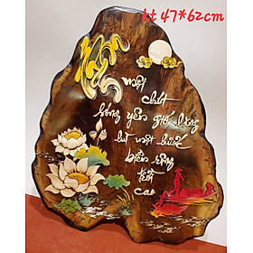 TRANH GỖ THƯ PHÁP CHỮ NHẪN