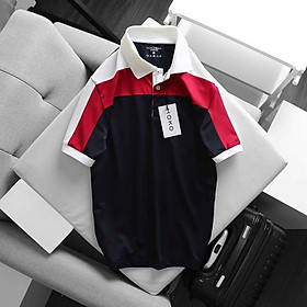 Áo polo nam thời trang FASHION EKING CLOTHING x HOKO thiết kế trắng đen phối viền - chất liệu Poli Cá Sấu Xịn Sò