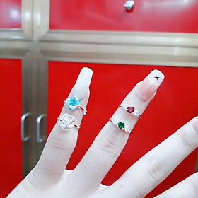 Nhẫn bạc bé gái đính đá cao cấp YN JEWELRY