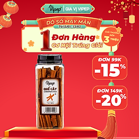 Quế Cây Tự Nhiên Vipep Hũ Nhựa 200g