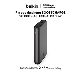 Mua Pin sạc dự phòng Polyme Pocket Power Belkin 20.000 mAh  sạc nhanh USB-C PD 30W - Hàng chính hãng - Bảo hành 2 năm