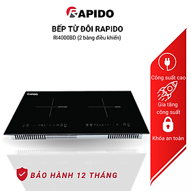 Mua Bếp từ đôi Rapido RI4000BD công suất 4000W chính hãng Rapido  bảo hành 24 tháng - Hàng chính hãng