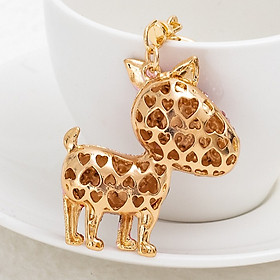 Móc khóa hongkong con chó màu vàng kim