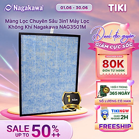 Màng Lọc Chuyên Sâu 3in1 Máy Lọc Không Khí Nagakawa NAG3501M - Hàng Chính Hãng
