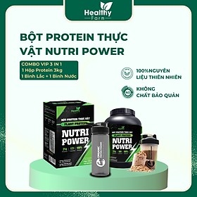 Protein Mix Nutri Power Hỗ Trợ Tăng Cân - Tăng Cơ - Giảm Mỡ Nâng Cao - Sản phẩm hữu cơ không chất bảo quản 3kg