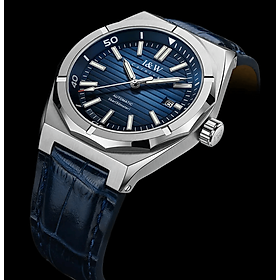 Đồng hồ nam chính hãng I&W Carnival 711G-D1 hàng mới fulllboxKính sapphire ,chống xước,Chống nước ,Bảo hành 24 tháng,Máy cơ (Automatic),mặt xanh dây da