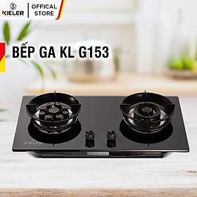 Bếp gas mặt kính cường lực KIELER KL-G153 tiết kiệm gas, công suất mạnh 5200W, mặt bếp chịu nhiệt tốt - Hàng chính hãng