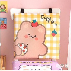 Mua Đệm Hình Chữ Nhật  Lót Ghế Ngồi Văn Phòng/Phòng Học Loại Dày 4cm Hoạ Tiết Siêu Đáng Yêu