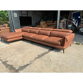 Sofa da Hàn Quốc Juno Sofa 3.1 m x 1.7 m, đầu bật chân inox