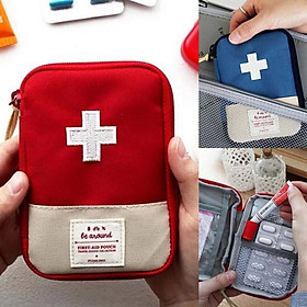 1 cái Bộ sơ cứu mini di động Túi đựng thuốc dành cho trường hợp khẩn cấp Hộp chia nhỏ thuốc tiện lợi
