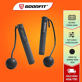 Dây nhảy không dây, dây nhảy thể dục đếm số tự động chính hãng GoodFit GF903JR dây nhảy thể dục tại nhà - Đen - Bóng nhỏ