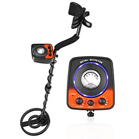 Metal Detector Children's Detector with All Metal & Disc. Modes Metal Locator Metal Finder Underground Metal Detector - Black