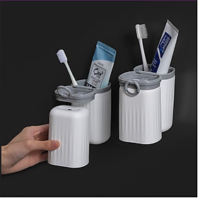 Mua 1 Hộp đựng bàn chải du lịch treo tường kèm cốc nước thông minh HT1121
