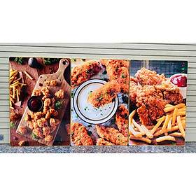 Mua Tranh treo tường tráng gương  gà rán trang trí decor quán ăn(kem đinh treo)