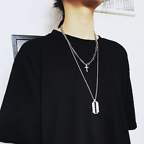 Dây chuyền lưỡi lam cá tính nam nữ fashion trend