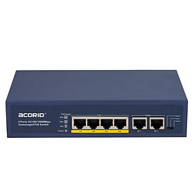 Switch PoE 4 cổng PoE x 2 cổng Uplink Acorid LS1704P2E-65W- Hàng chính hãng