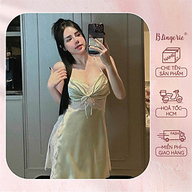 Váy Ngủ Lụa Satin Thoải Mái - B.Lingerie