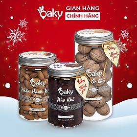 Combo Quà Tặng - Hạt Dinh Dưỡng Cao Cấp Oaky Hạnh Nhân Mỹ, Óc Chó Vàng, Nho Khô - Tặng kèm Túi Giấy Sang Trọng