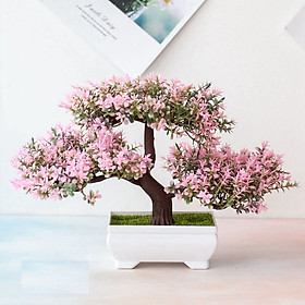 Mua Chậu hoa bonsai nhựa 3 nhánh nhiều màu sắc trang trí bắt mắt