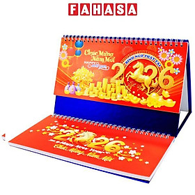 Lịch Để Bàn 2 Lò Xo - Bính Ngọ Phát Tài - NST 81B