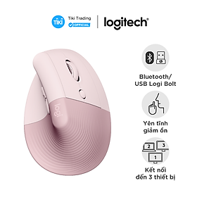 Chuột công thái học không dây Logitech Lift Vertical - Bluetooth|USB Logi Bolt, Silent giảm ồn, 4 nút tùy chỉnh, tương thích với Windows/macOS/iPad/PC - Hàng chính hãng