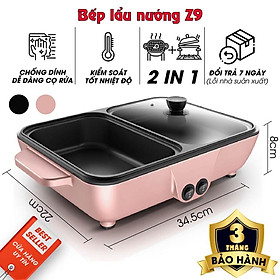 Mua Bếp lẩu nướng 2 trong 1  bếp nướng lẩu điện đa năng ( MẪU MỚI 2021)