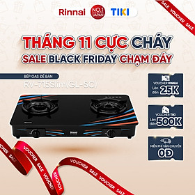 Mua Bếp gas dương Rinnai RV-715Slim(GL-SC) mặt bếp kính và kiềng bếp men - Hàng chính hãng.