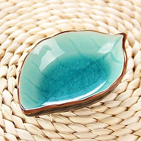 Mua Chén sứ ceramic đựng nước chấm  gia vị hình chiếc lá phong cách Nhật