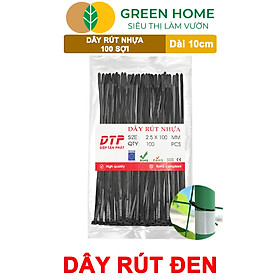 Mua Dây rút nhựa  D10cm  bao 100 sợi  màu đen  siêu bền  dẻo  làm giàn  đỡ trái  cố định hàng rào  dây cáp điện |Greenhome