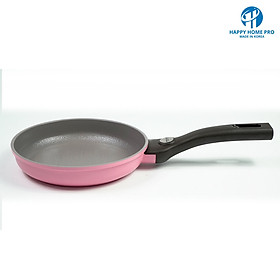 Chảo Hoa Cúc Họa Mi phủ 7 lớp Ceramic chống dính Happy Home Pro màu hồng Size 20