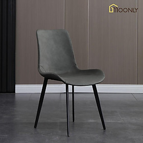 Mua Nội Thất Ghế Ăn Thư Giãn Nelson Bọc Da Chân Sắt  Cao Cấp Kích thước 44x48x84cm
