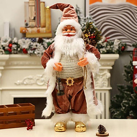 45cm Santa Doll Santa Figurines Table Decor Plush Figure Toys Santa Christmas Plush Doll Toys Coffee Shop Celebration Holiday Desktop Party