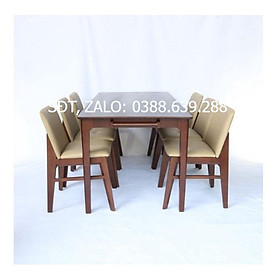 Bàn ghế ăn gỗ cao su