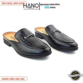 HANO - Giày Sục Nam Da Pu Vân Cá Sấu Khóa Trẻ Trung Chuẩn Xịn Êm chân S1182 VN02