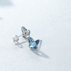 Khuyên Tai Nữ Bạc Bướm Xanh Ngọc B2565 - Bảo Ngọc Jewelry