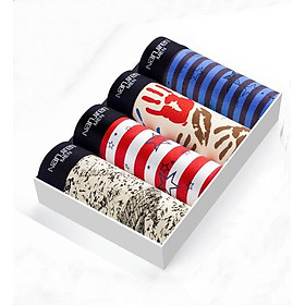 Hộp 4 quần lót nam Boxer Nanjiren ( quần sịp đùi ) hàng nhập câp cấp QL2