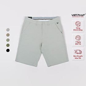 Quần Short Kaki Nam VIỆT PHÁP Form Basic Chất liệu Cotton mềm mịn hút mồ hôi tốt 13302