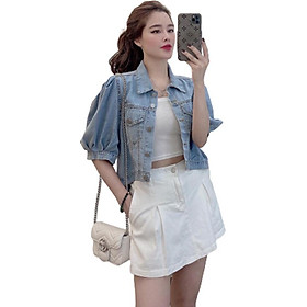 Áo khoác jean nữ cá tính