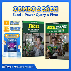 Hình ảnh sách Combo 2 Sách Power Query & Power Pivot Và Excel Cơ Bản Đến Nâng Cao Kèm Video Khóa Học