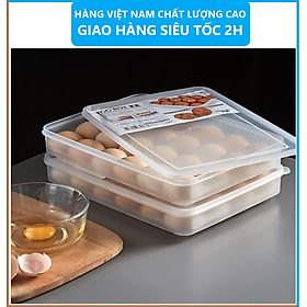 Mua Hộp đựng trứng 24 quả có nắp đậy nhựa Việt Nhật   khay bảo quản trứng không bị vỡ chắc chắn - Hàng Việt Nam