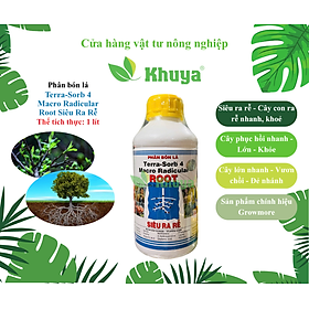 Phân bón lá NPK sinh học Growmore Terra Sorb 4 ROOT Siêu ra rễ chai 1 lít