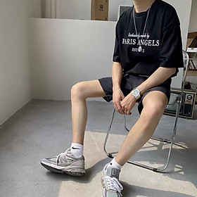 Áo thun nam nữ Unisex Thiên Thần Paris độc lạ Áo thun nam tay lỡ màu đen trắng xanh Trùm Unisex aothununisex
