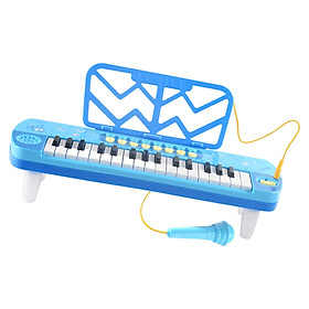 Kids Piano Keyboard 37 Keys Multifunctional for Boys and Girls blue