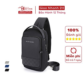 Túi đeo chéo Arctic Hunter XB00105 chất liệu Oxford chống thấm nước, unisex nam nữ,trang bị cổng sạc USB tiện dụng