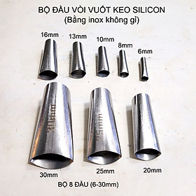 Bộ đầu vòi vuốt keo silicon 6-30mm hoặc 5-35mm tùy chọn, bằng inox không gỉ