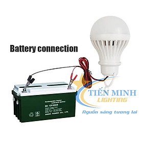 Bóng đèn led trụ kẹp bình nhiều công suất 9W/12W/20W/30W/40W, dùng kẹp vào bình ắc quy hay nguồn điện 12V