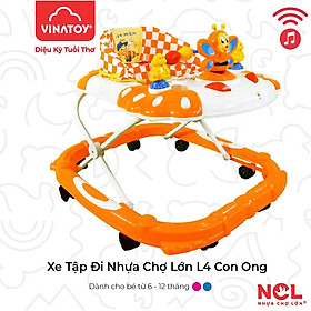 Xe Tập Đi Trẻ Em Nhựa Chợ Lớn L4 Con Ong  Dành Cho Bé Từ 6 đến 12 Tháng - M1554B-XTĐ