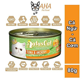 Pate Cho Mèo Aatas Cat 80g Nguyên Chất Từ Cá Ngừ Mix Với 12 Vị Thơm Ngon Không Chất Bảo Quản, Ngũ Cốc, Phẩm Màu